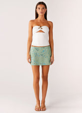 Adored By You Mini Skirt - Mint