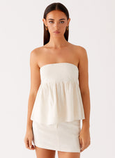 Cassie Tube Top - Oat