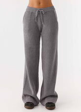Harrison Low Rise Knit Pants - Marle Grey