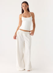 Isobel Linen Pants - White