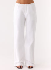 Josephina Linen Pant - White