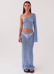 Merliah Crochet Maxi Skirt - Blue