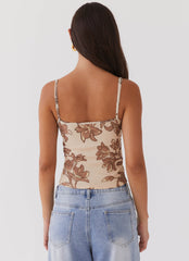 Love On Top Mesh Cami Top - Hazel Bloom