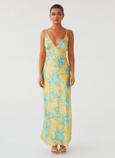 Sorrento Sun Maxi Dress - Golden Bloom