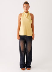 Carsen Halter Top - Yellow