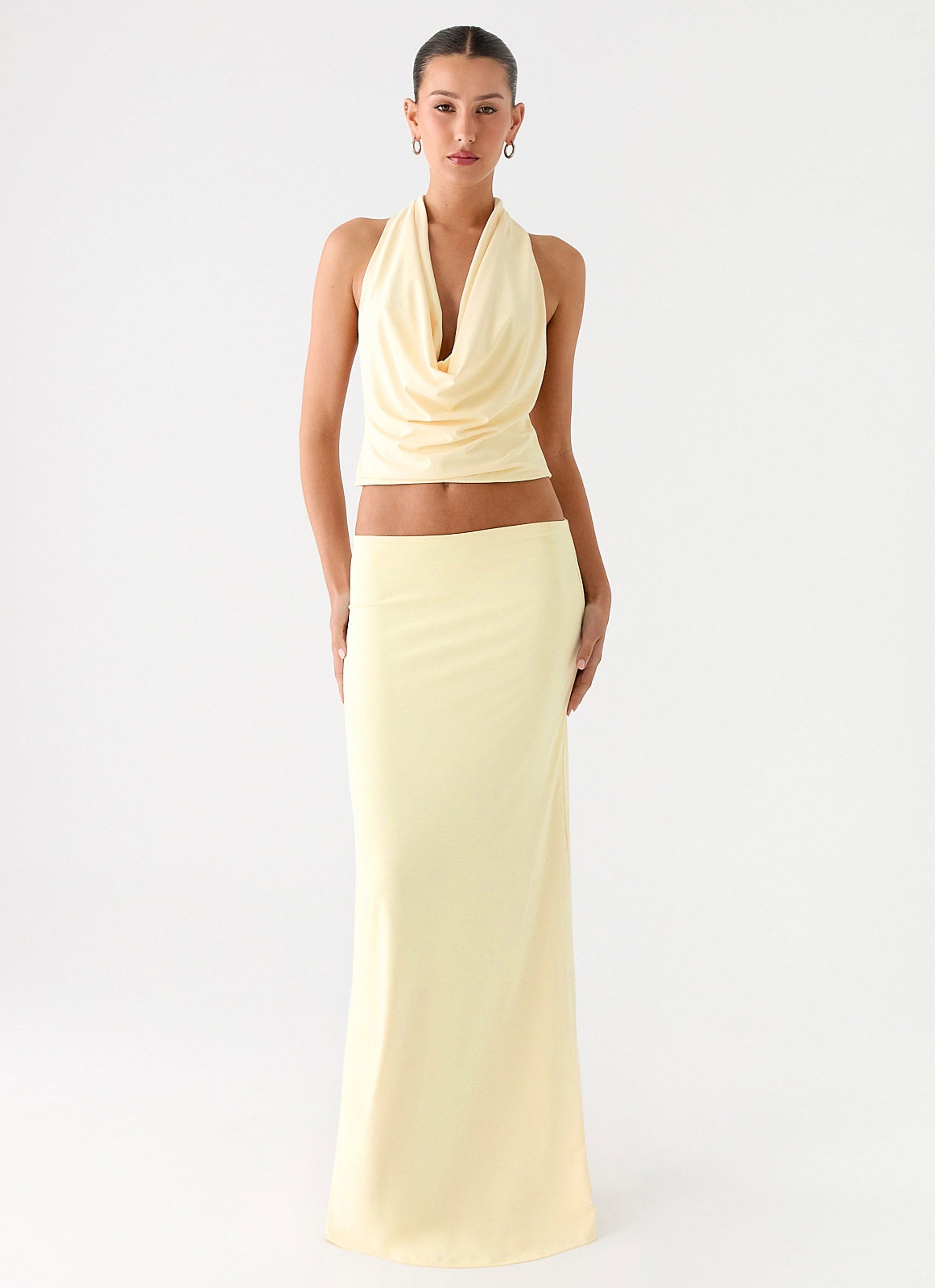 Ashi Cowl Top - Yellow