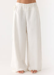 Isobel Linen Pants - White