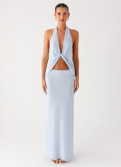 Michaella Chiffon Maxi Skirt - Blue