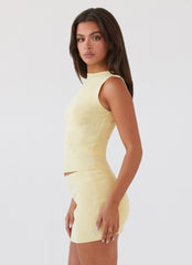 Holly Knit Tank - Lemon
