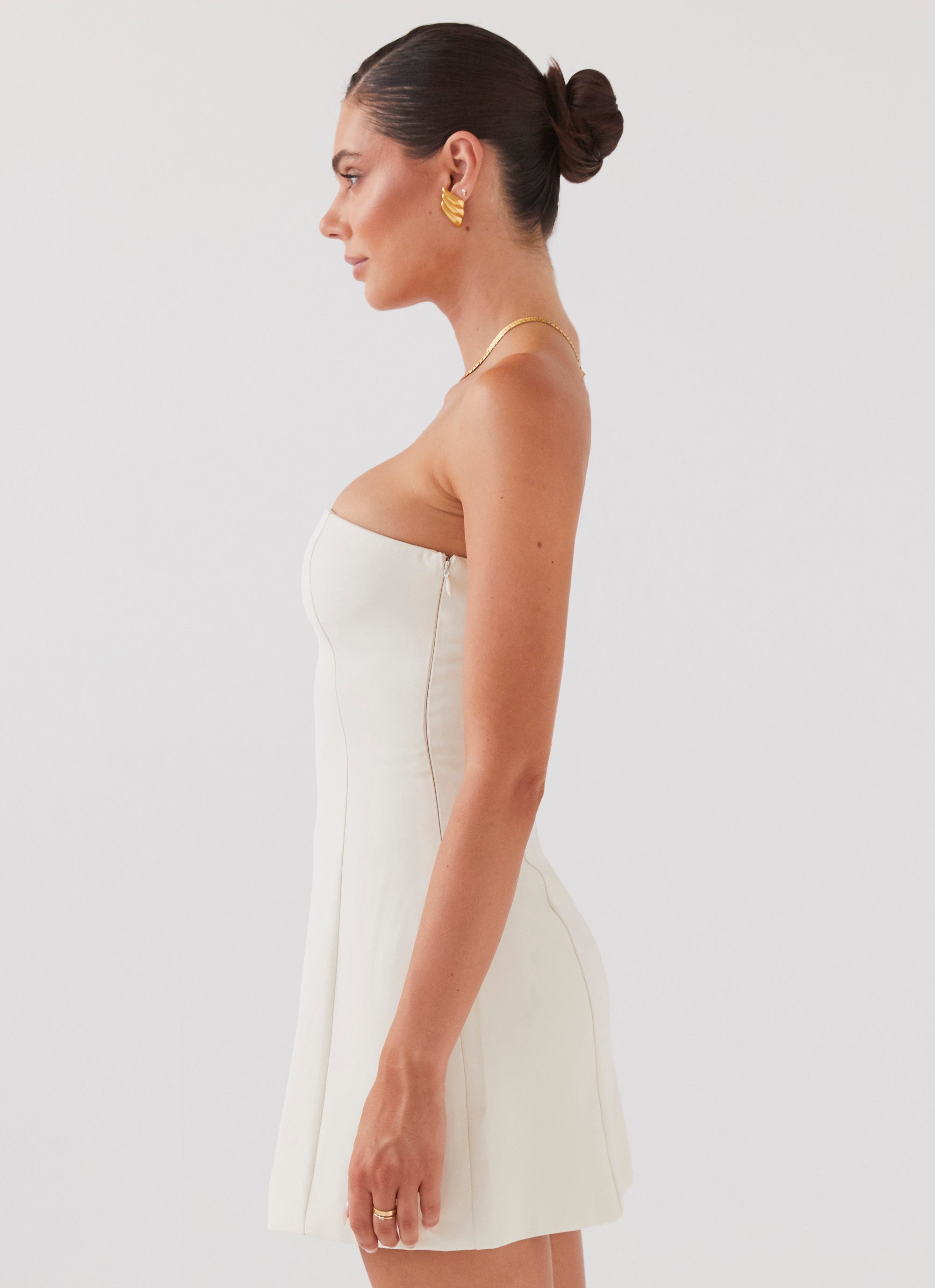 Ayanna Strapless Mini Dress - Ivory