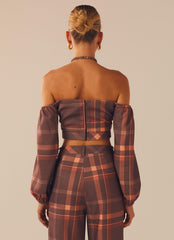 Lose My Cool Crop Top - Chestnut